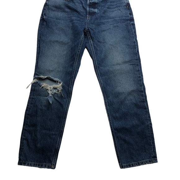 Everlane The Cheeky Jean High Rise Distressed 100% Cotton Crop Jean - Picture 10 of 16